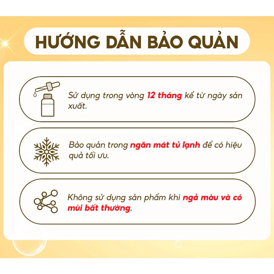 Hướng dẫn bảo quản Timeless 20% Vitamin C + E Ferulic Acid