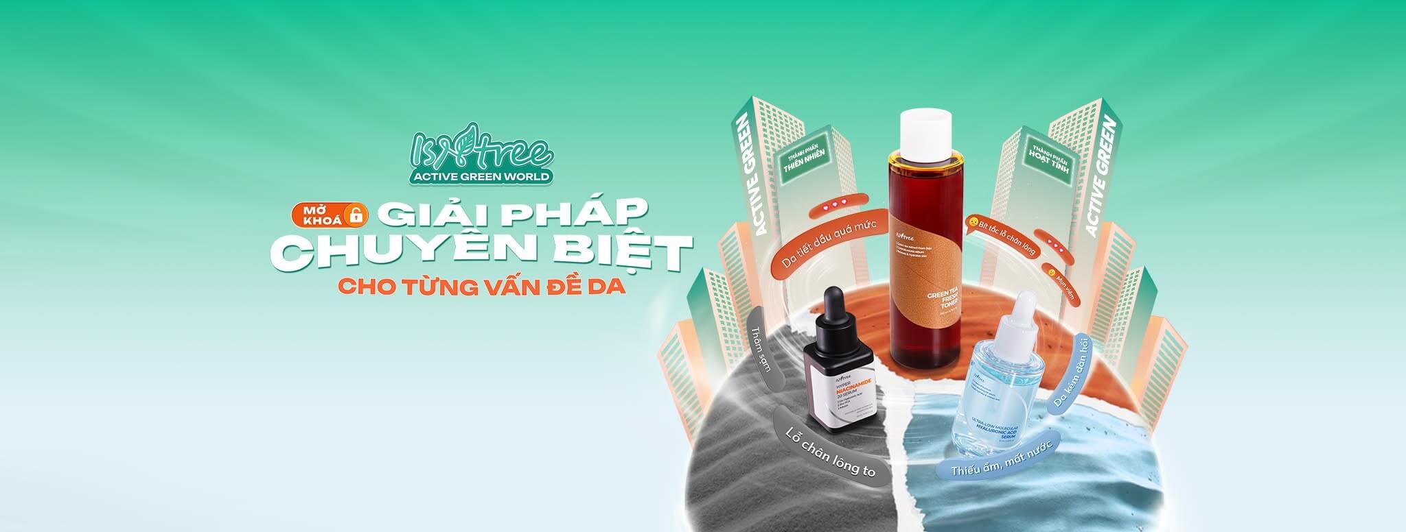 BANNER MỸ PHẨM ISNTREE