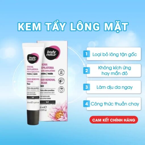 Body Natur Hair Removal Cream Face Ultra Sensitive Skin