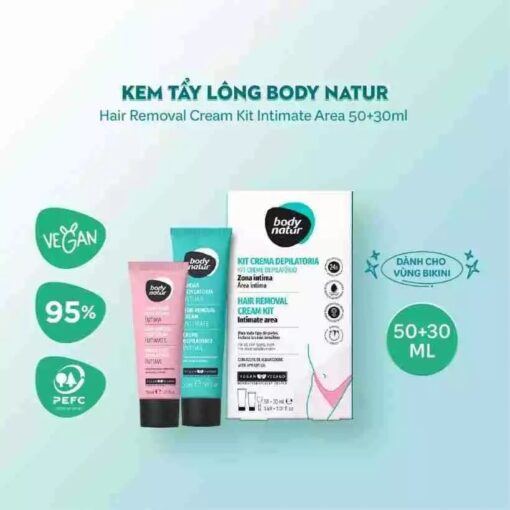 bộ đôi Kem tẩy lông Body Natur Hair Removal Kit Intimate Area