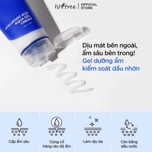 Kem dưỡng ẩm Isntree Hyaluronic- Acid Aqua Gel Cream 100ml