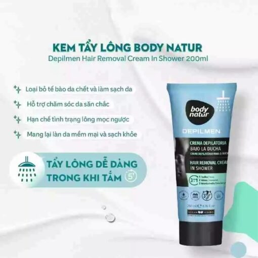 Kem tẩy lông Body Natur Depilmen Hair Removal Cream In Shower
