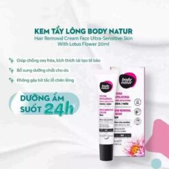 Kem tẩy lông Body Natur Hair Removal Cream Face Ultra Sensitive Skin 20ml