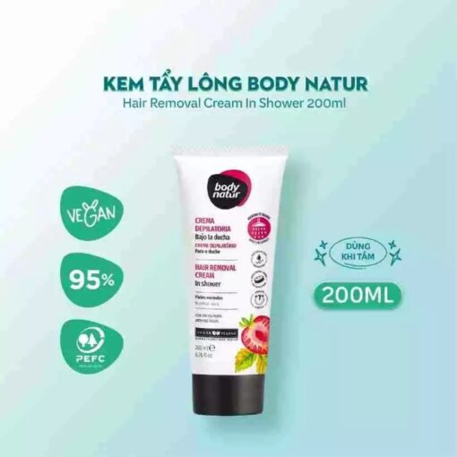 Kem tẩy lông Body Natur Hair Removal Cream In Shower 200ml