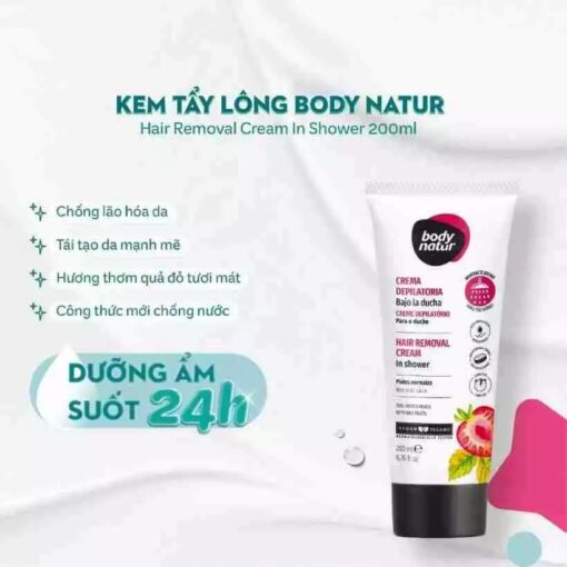 Kem tẩy lông Body Natur Hair Removal Cream In Shower