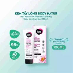 Kem tẩy lông có hương thơm Body Natur Hair Removal Cream Moisturising Body Sensitive Skin 100ml