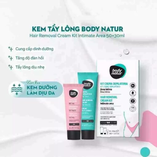 Kem tẩy lông Body Natur Hair Removal Kit Intimate Area