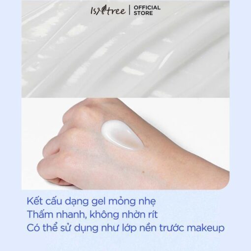 Kết cấu Isntree Hyaluronic- Acid Aqua Gel Cream 100ml