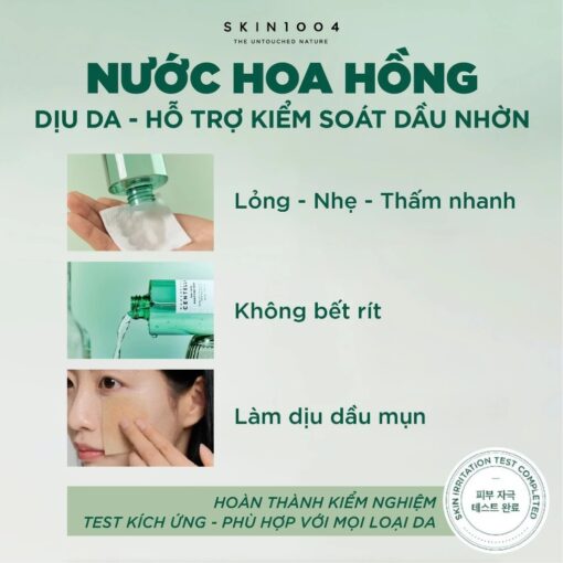 Nước hoa hồng Skin1004 Madagascar Centella Tea Trica Purifying Toner