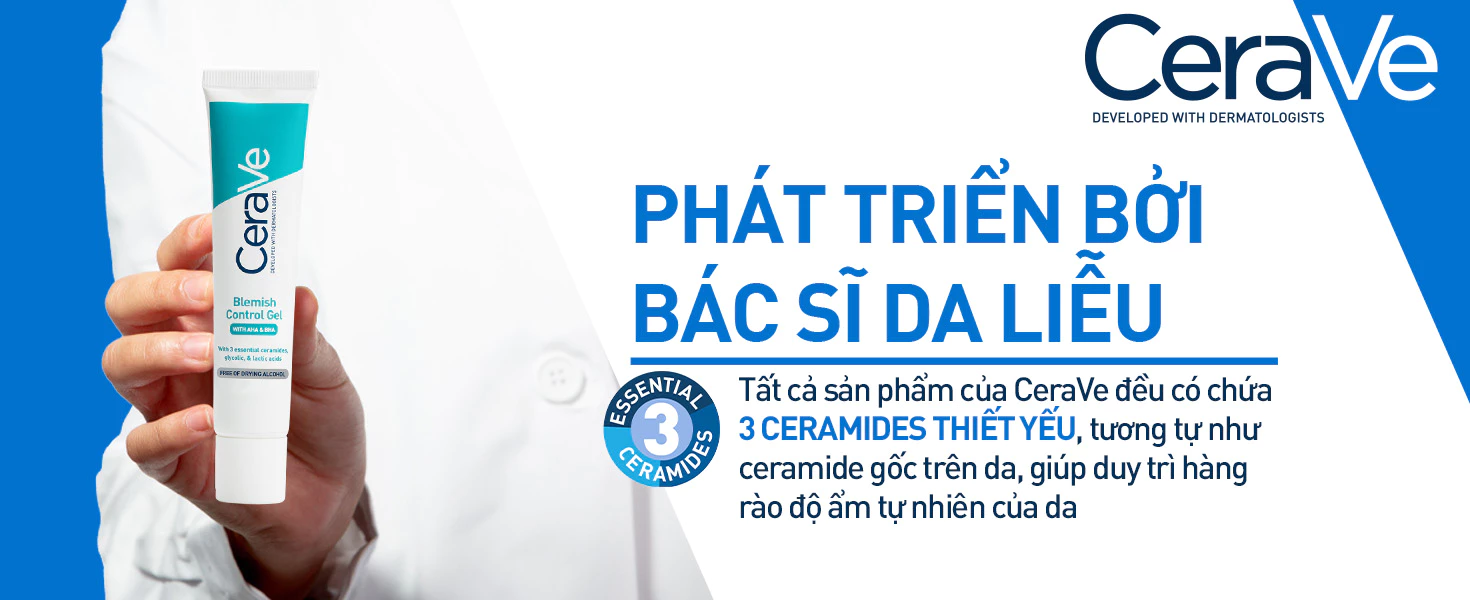 phát triển bởi chuyên gia CeraVe Blemish Control Gel 40ml