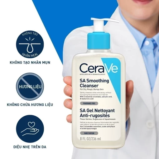 Sữa rửa mặt CeraVe SA Smoothing Cleanser 236ml