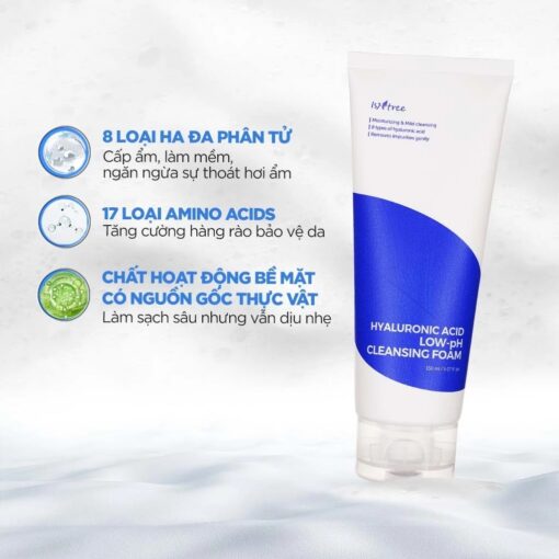 Sữa rửa mặt Isntree Hyaluronic Acid Low-pH Cleansing Foam 150ml